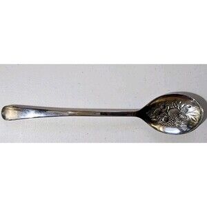 Unbranded Large Fruit Serving spoon Silverware 8 inches Vintage